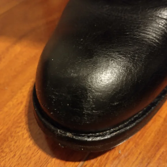 Prada Zipper Leather Boots Black 36